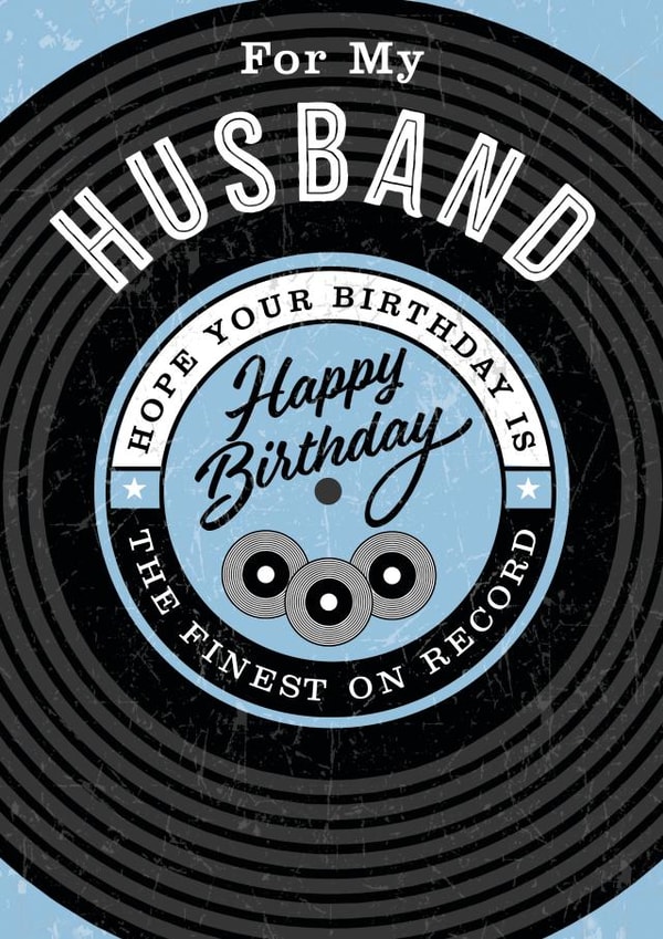 classic birthday - vinyl record - husband - the finest on record created by 0nly Me!