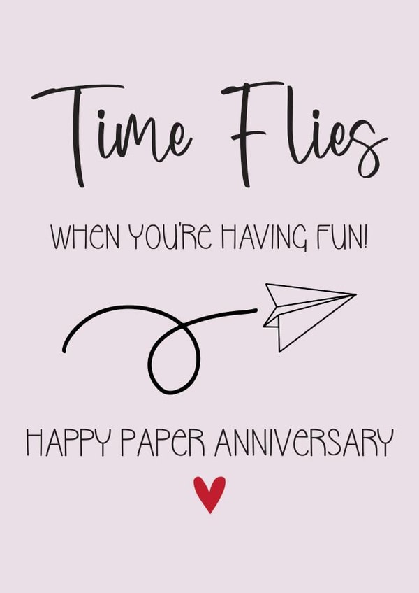 Paper Anniversary Card, 1st Wedding Anniversary, For Husband, For Wife created by Natalie Frost