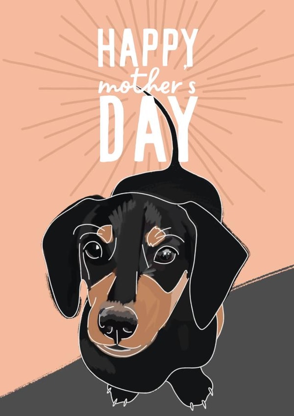 Cute Mother's Day Daschund Card for your Mum created by boroughcollective