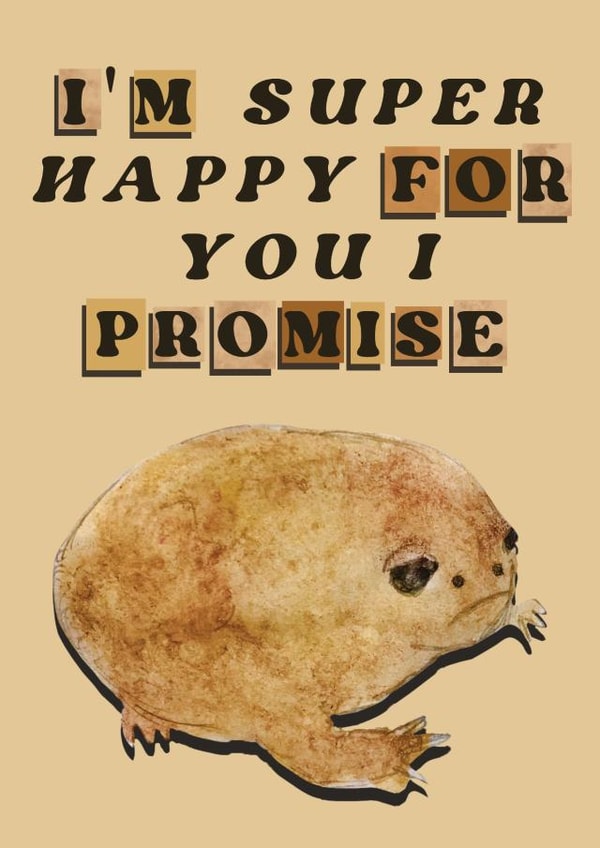 I'm Happy for You - Sarcastic Congratulations Card created by The Wobbly Pot