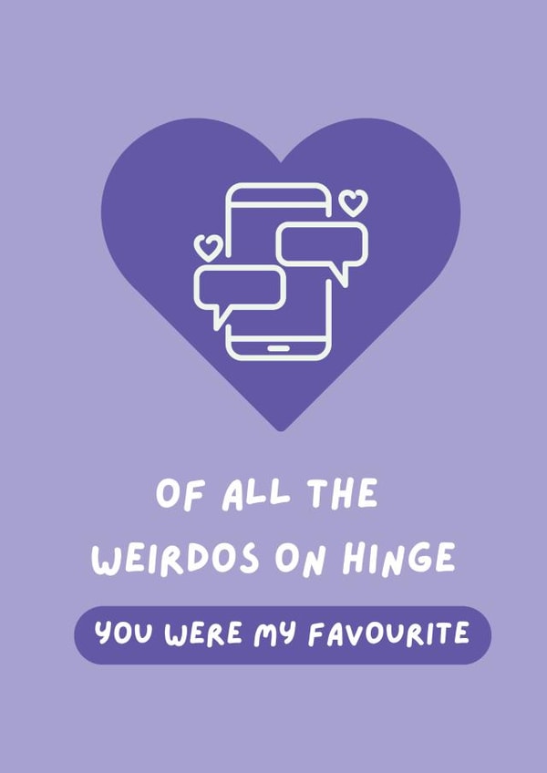 Cheeky Valentine's Day/Anniversary Card - Hinge - You Were my Favourite created by Lucky Jems Gifts