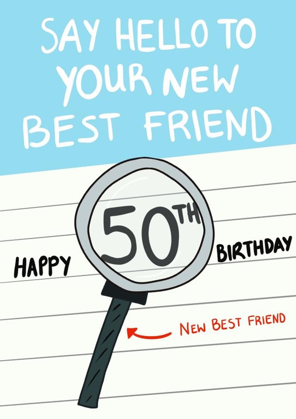 Classic Birthday Card For A Dear Old Friend - 50th Birthday created by LittleTalesByGem