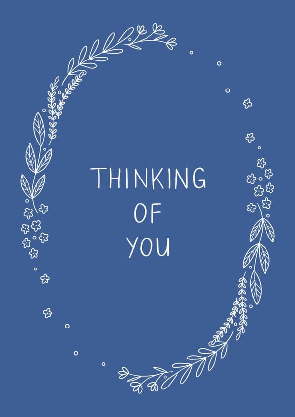 Traditional and simple floral 'thinking of you' card for friend or family created by Ally Johnson