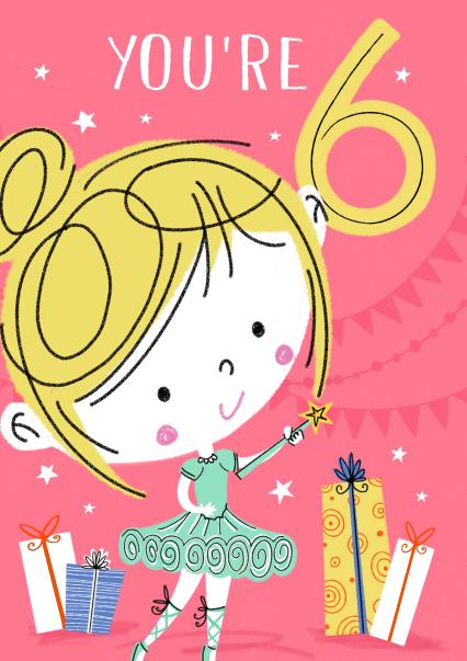 For Kids - 6th Birthday - For Girls - Cute | thortful