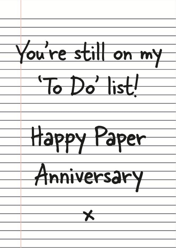 Cheeky anniversary card - First - To Do List created by Dani Verbeeten