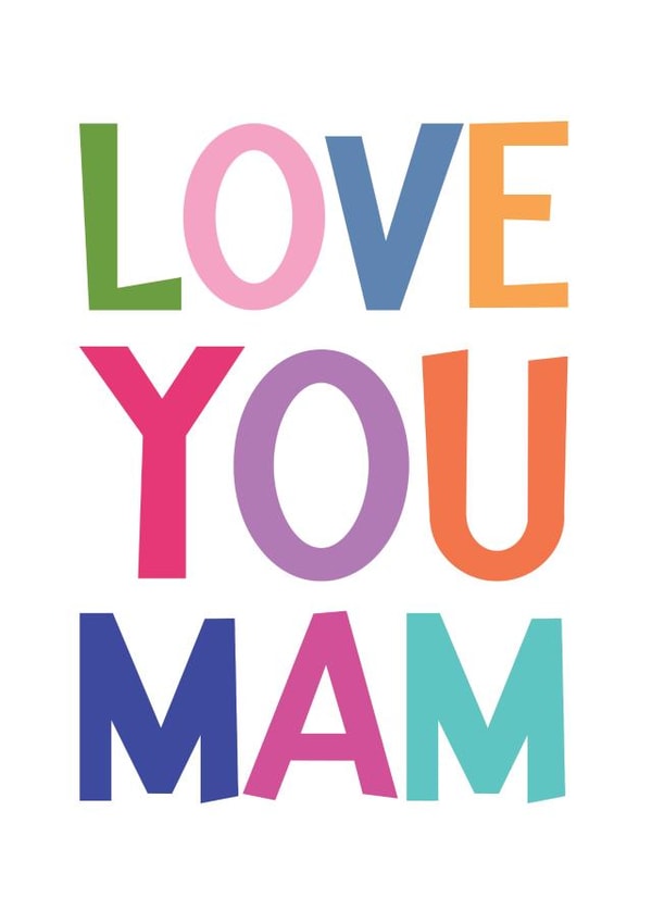 Mothers Day Card - Love You Mam created by Studio 9