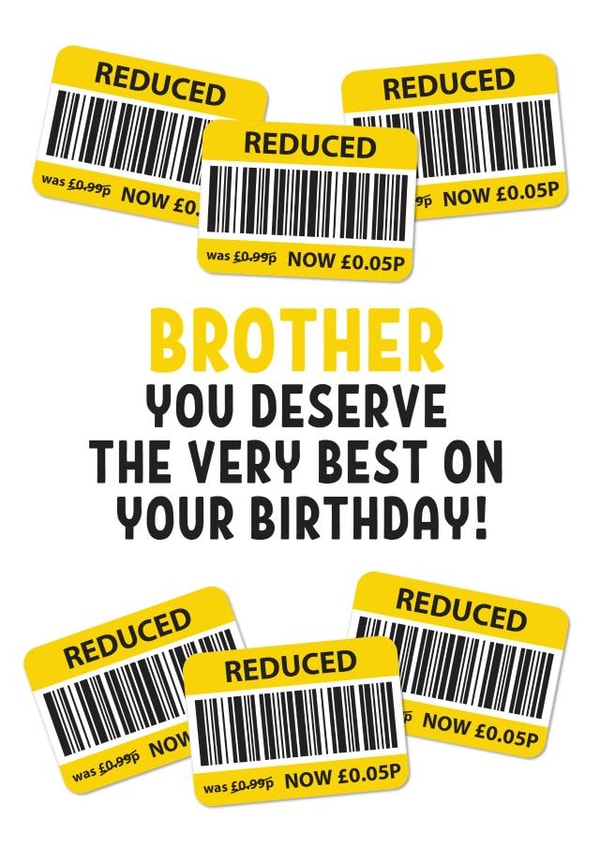 Cheeky Birthday Card - Reduced Sticker - Deserve the Best created by Blush & Blossom