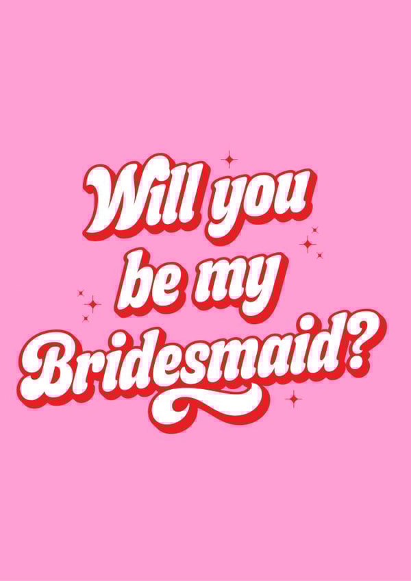 Cute Wedding Card - Will you be my Bridesmaid? created by Blush & Blossom 