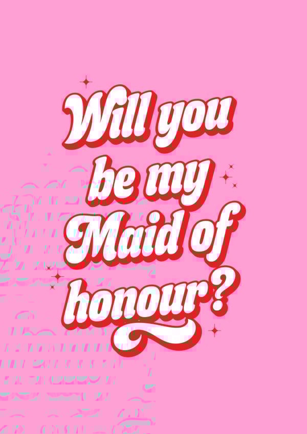 Cute Wedding Card - Will you be my Maid of Honour? created by Blush & Blossom