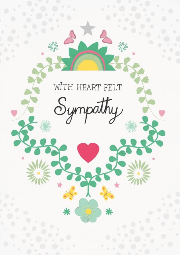 Heartfelt Sympathy Card - Floral created by Pencilface