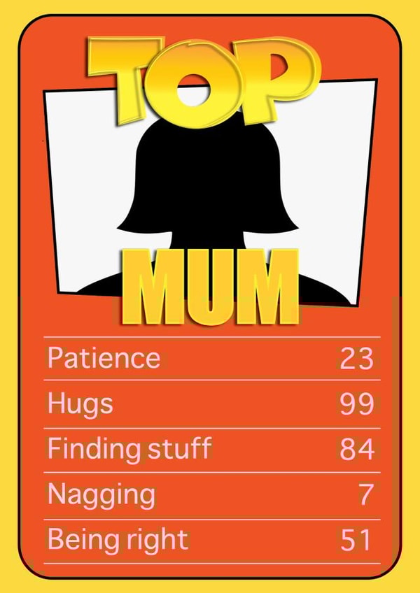 Funny Mother's Day Card | Top Trumps Card | Cheeky created by Pottsy Prints