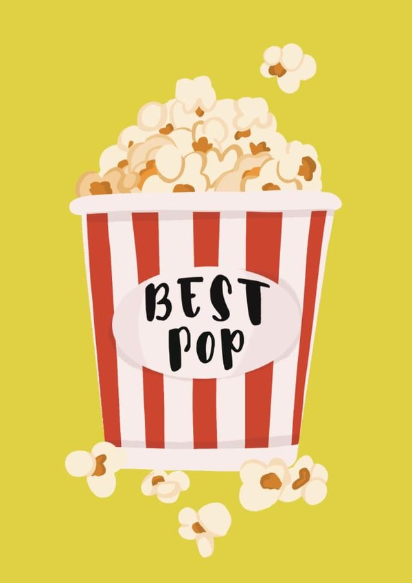 Cute Father's Day Card - Best Pop Popcorn created by AbiGoLucky