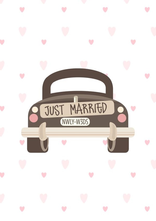 Cute Just married card created by GIFTS BY ANNA