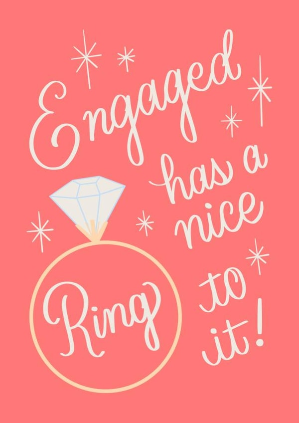Cute Engagement Card - Has a Nice Ring to it created by Angelicabydesign
