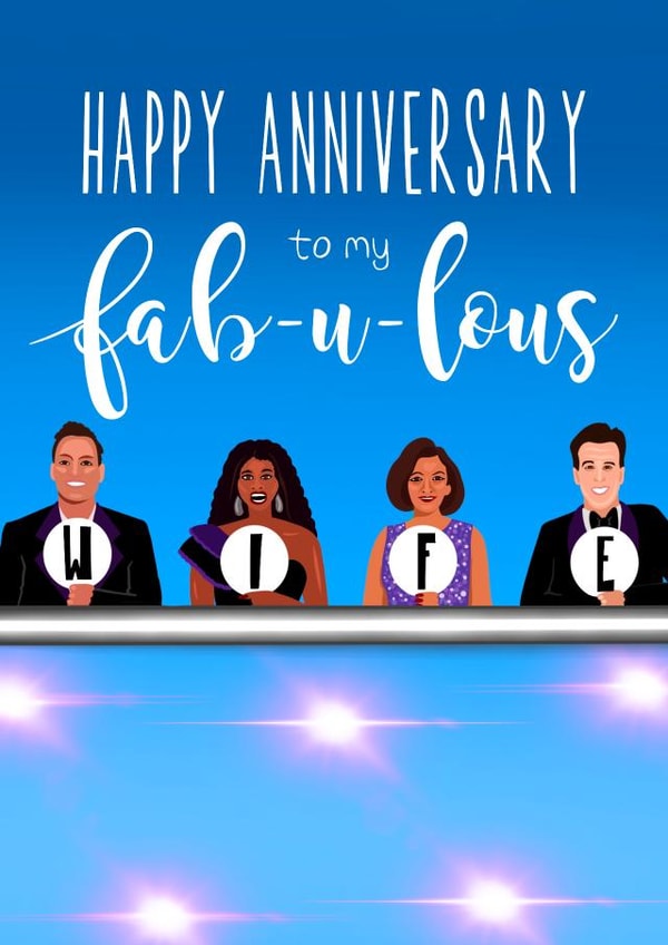 Funny Anniversary Card - Wife - Strictly Come Dancing created by Running with Scissors