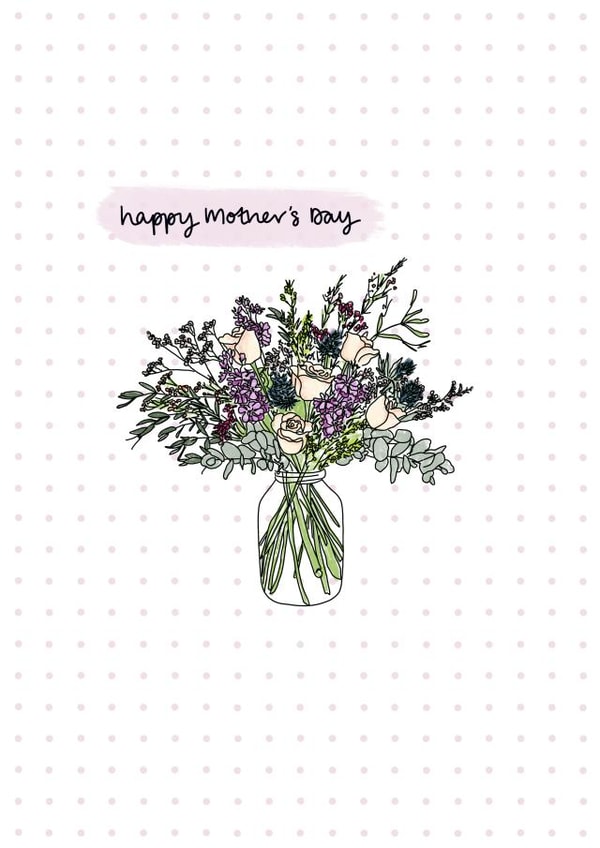 Floral Mother's Day card for your Mum - Happy Mother's Day - Mothers Day flowers created by DaphneRosa