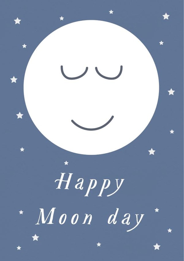 Cute happy moon day for a friend created by raven erebus