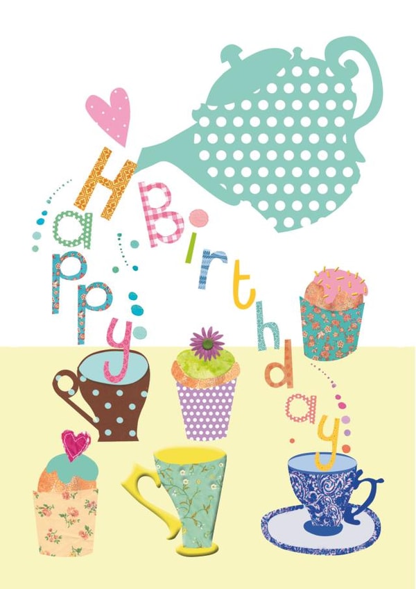 TEA PARTY BIRTHDAY CARD created by Anya Higginson