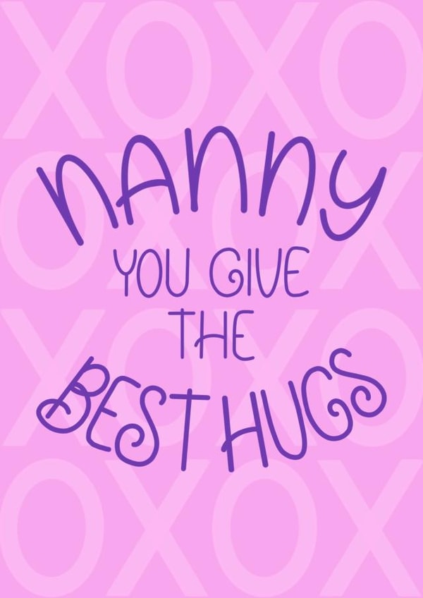 Cute Mother's Day Card - Nanny - Best Hugs created by Angelicabydesign
