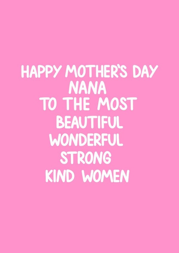 Mother's Day Cards For Nana created by HCD Illustration