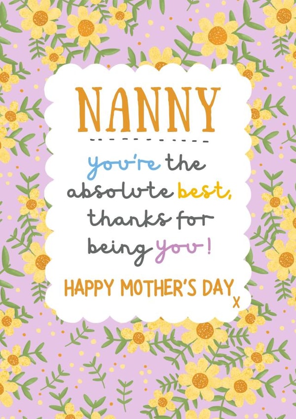 Pretty Mother's Day card - Nanny - From the Heart created by Rebecca Handy