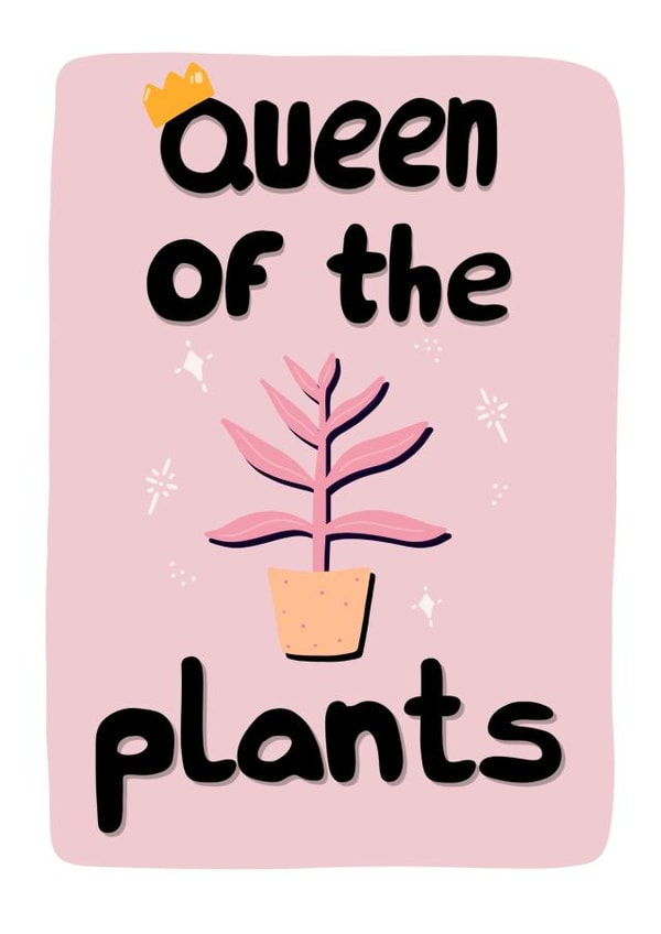 Magical Queen Of The Plants Pink Card created by Flora Mack