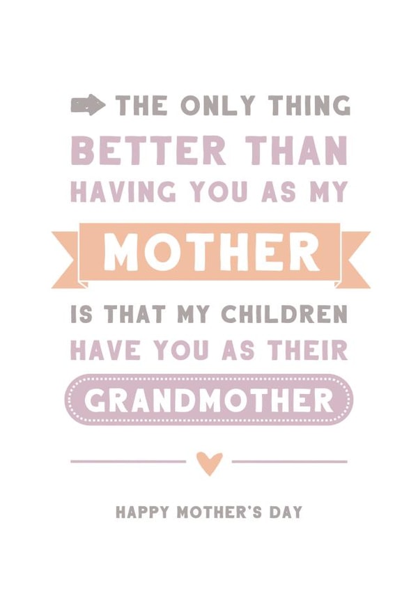 Typographical Grandma Mothers Day Card created by Cloud 9 Design