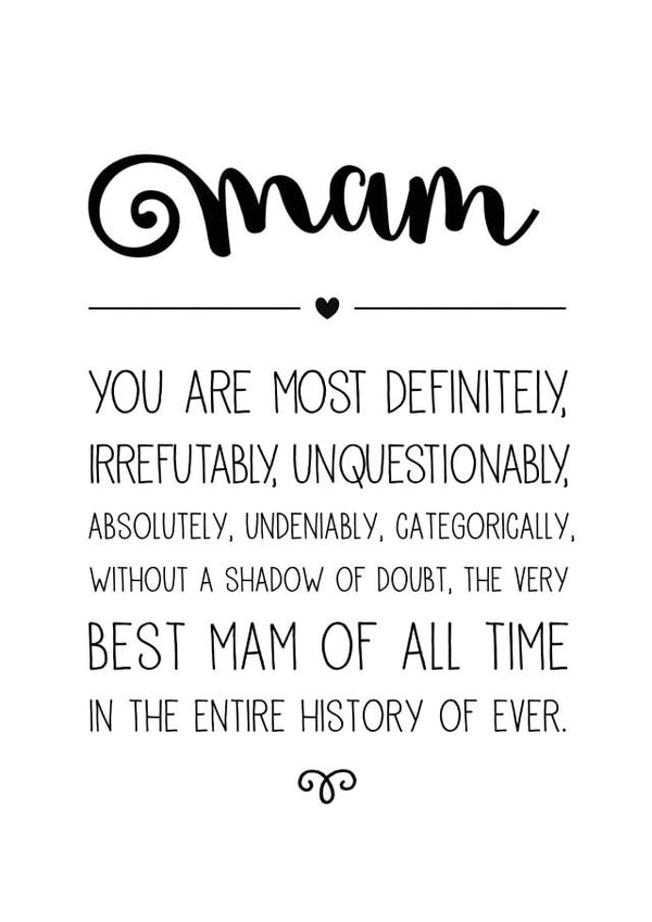 Cute Mother's Day Card - Mam - From the Heart created by Cloud 9 Design