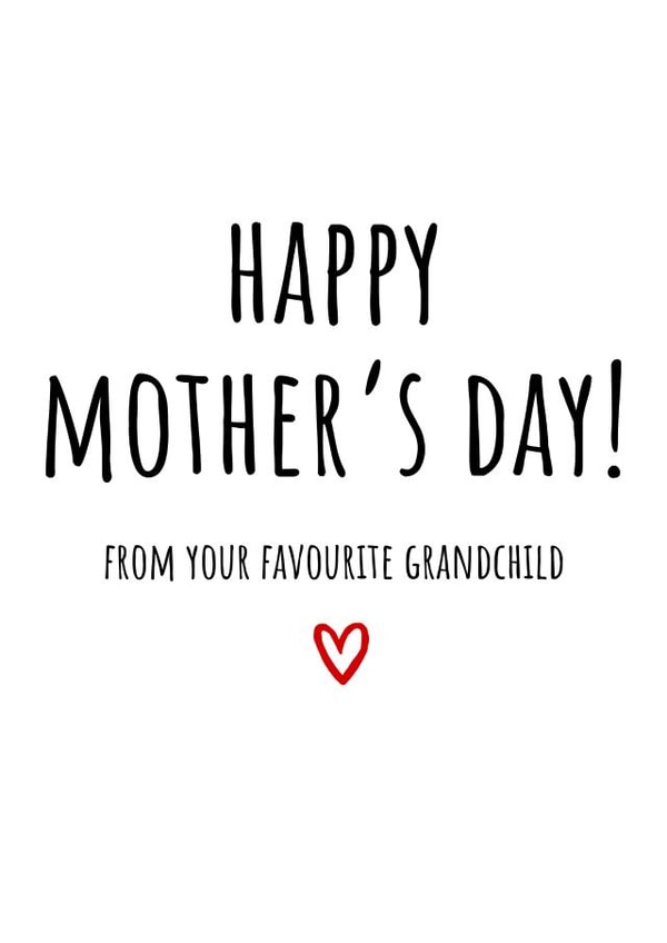 Cute Mother's Day Card - From Grandchild - From the Heart created by Amy (Hedgecards)