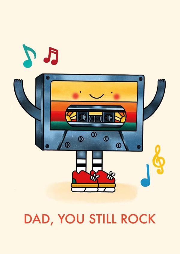 Cute Father's Day Card - Dad, you still rock created by Emelia Brooks