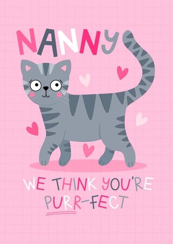 Perfect Nanny Card - From the Grandchildren - Mothering Sunday - Nan Birthday created by Ludicrous Prints