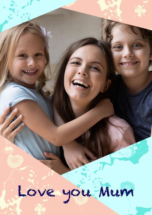 pretty floral Personalised Photo Card 48718 created by PAD Illustrations