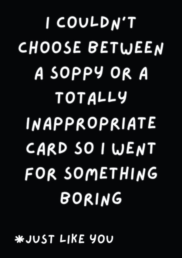 Cheeky insult birthday card created by original fox designs