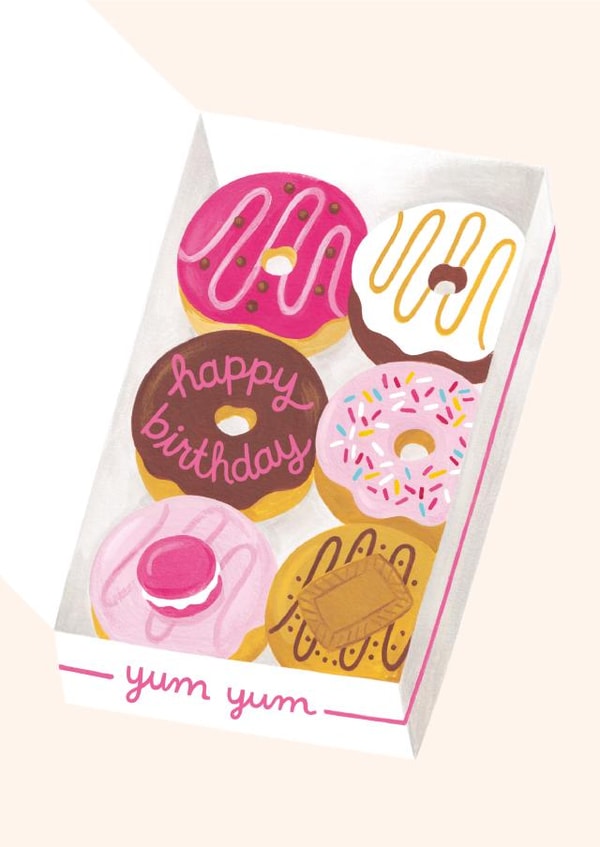Happy Birthday | Doughnuts | Donuts | Foodie | Sweet Treats | For Men | Female created by Ricicle Cards