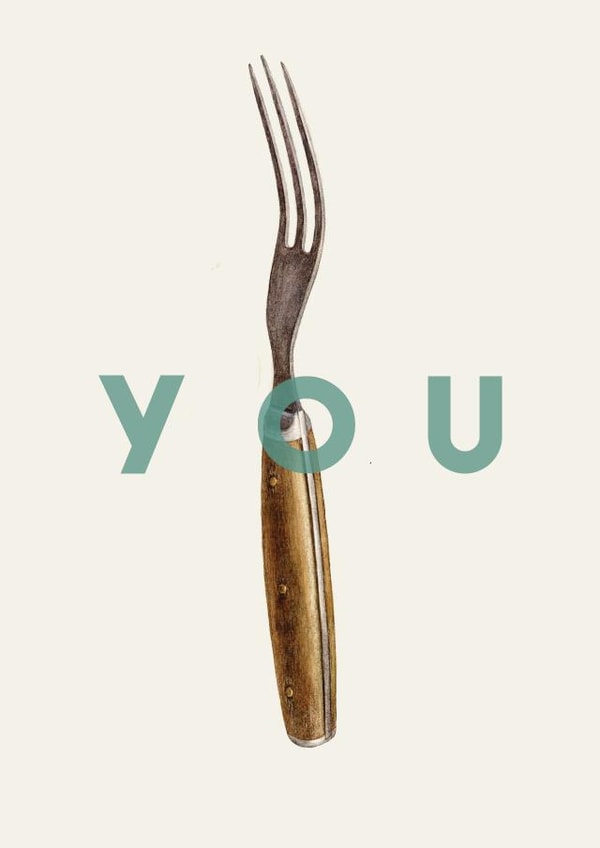 Fork You - A punny card when you prefer not to swear! created by The 13 Prints