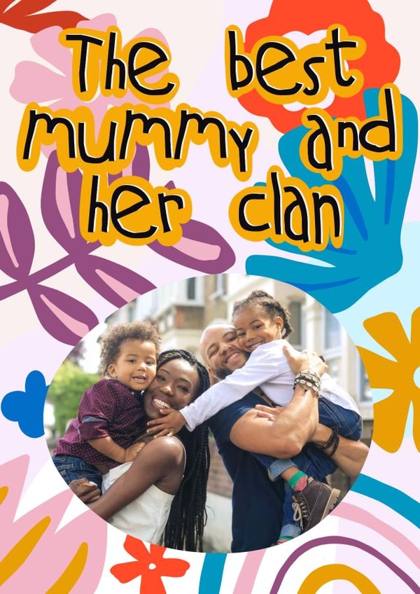 Cute Mother's Day Card - Mummy and Her Clan created by Lisa Wardle