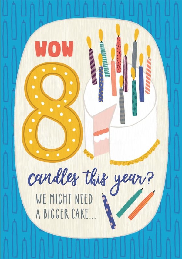 80th Birthday Card - Cake - More Candles created by Made by Burbs