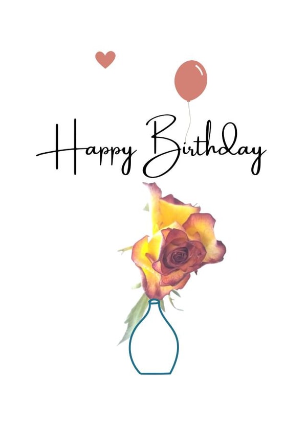 Cute bithday card, a modern design for a friend or loved one - Happy Birthday. created by Brummy Artist