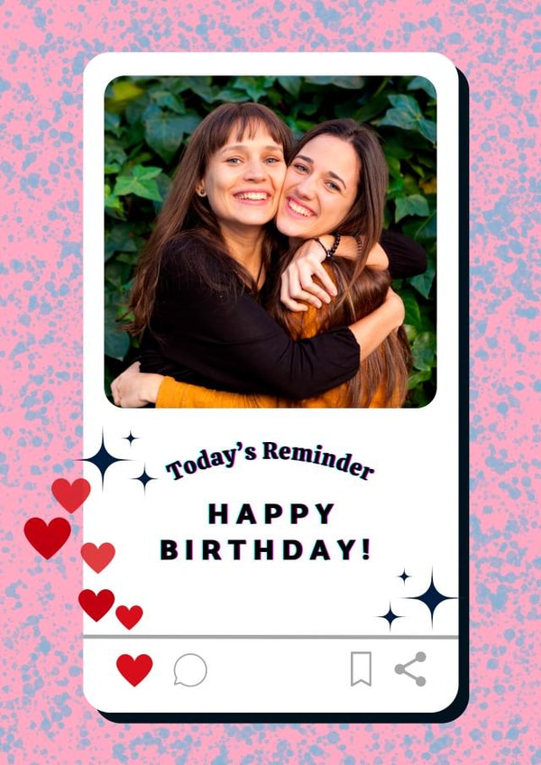 Instagram Birthday Personalised Photo Card 48717 created by Yan Yu Lee