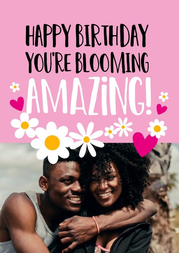 Birthday Amazing Personalised Photo Card 45531 created by Superlush Cards