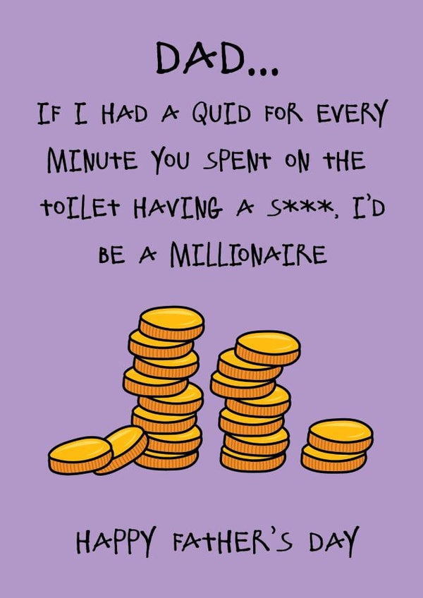 Time Spent On The Toilet - Happy Father's Day created by @Laura Lonsdale Designs