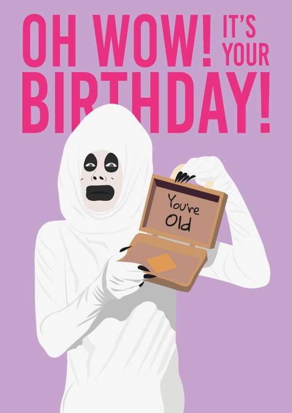 Funny Birthday Card - Drag Race - Jimbo created by Abi Lee