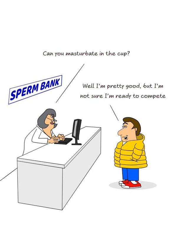 Funny Rude Birthday Card for Male / Man Friend, Boyfriend, Dad - Sperm Bank Joke created by Swizzoo
