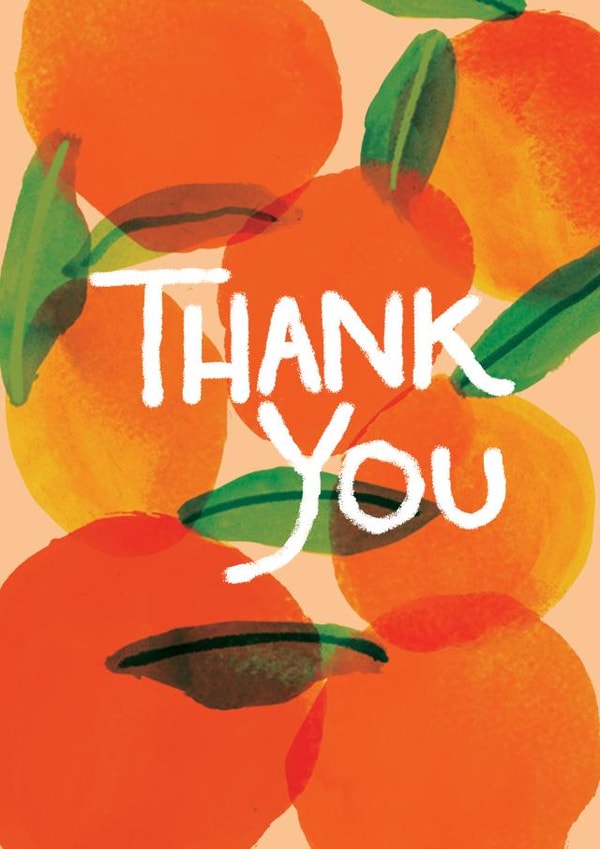 Zesty thank you card to celebrate your friend! created by Ulrike Mieke 