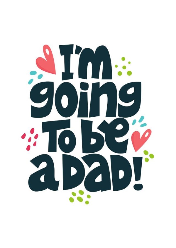 Cute pregnancy reveals for dads - adorable announcement - I'm going to be a dad! created by Night designs 