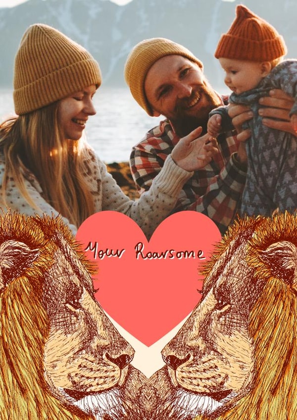 cute Anniversary Personalised Photo Card 48722 created by PAD Illustrations