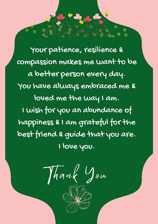 Heartfelt Mother's Day Card For Mum - Poem - Thank you created by Roma Shukla
