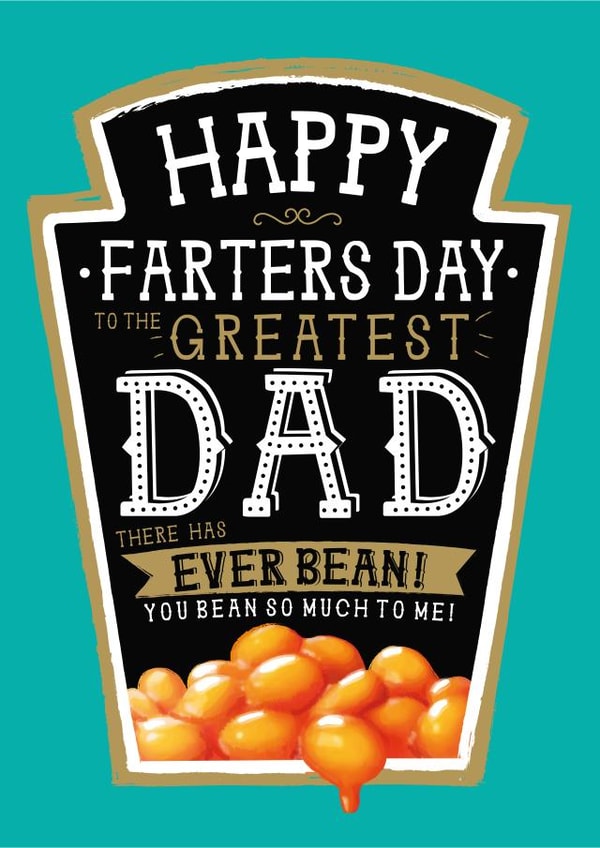 Funny Dad Father's Birthday Card - Heinz Baked Beans created by la la la Designs