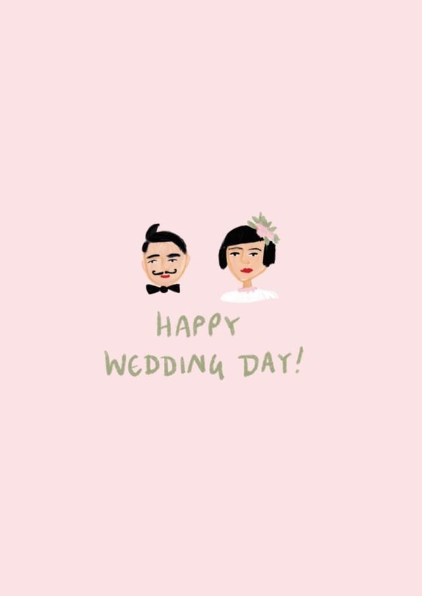 Cute Wedding Card - Couple created by Inked and Pretty