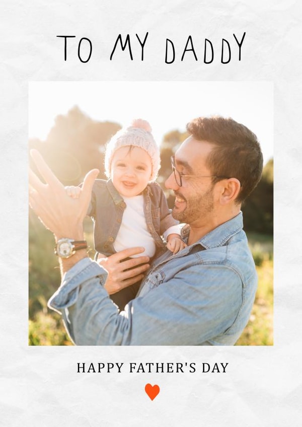 Cute Father's Day Card - To My Daddy created by @HurrayHaus
